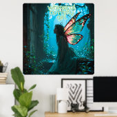 Whimsical Butterfly Girl Poster (Thuiskantoor)