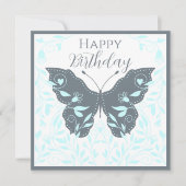 Whimsical Butterfly Happy Birthday Notitiekaartje (Voorkant)
