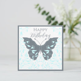 Whimsical Butterfly Happy Birthday Notitiekaartje