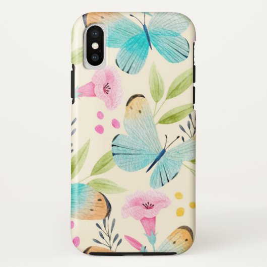 Whimsical Butterfly Hoesje-Mate iPhone Case (Achterkant)