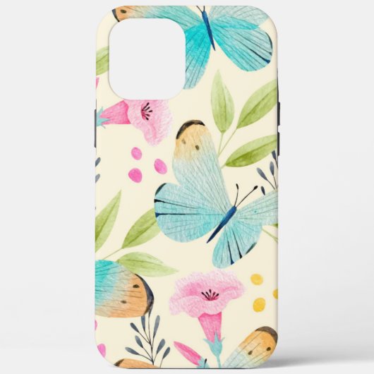 Whimsical Butterfly Hoesje-Mate iPhone Case (Achterkant)