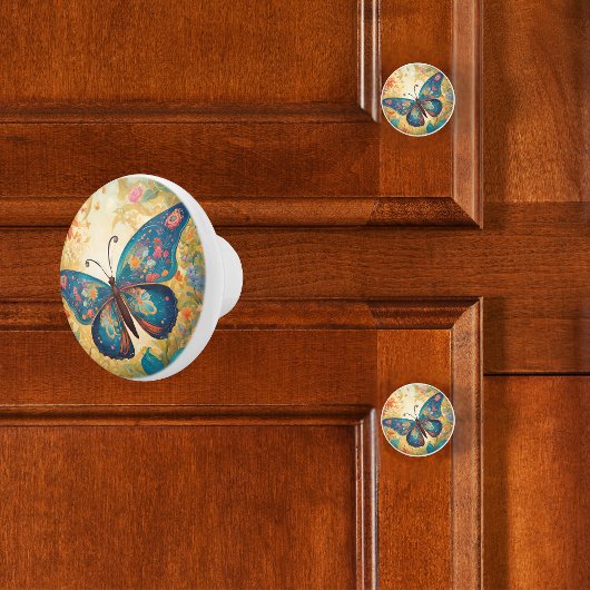 Whimsical Butterfly Keramische Knop