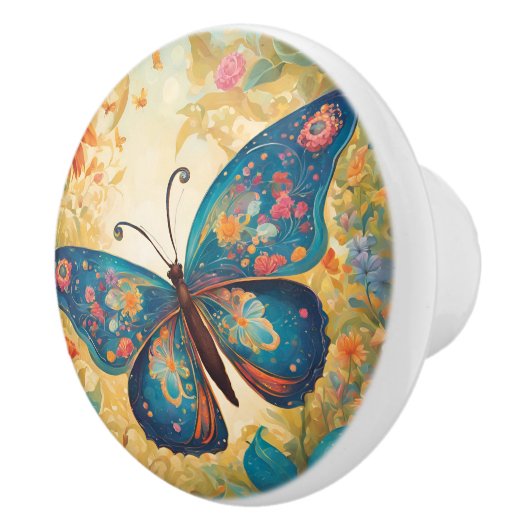Whimsical Butterfly Keramische Knop (Rechts)