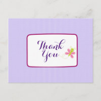 Whimsical Butterfly op Lila Polka Dots Bedankt