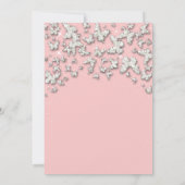 Whimsical Butterfly Rhinestone Girl Baby shower Kaart (Achterkant)