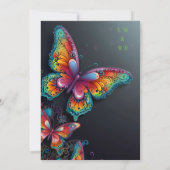 Whimsical Butterfly Romance bruiloft uitnodiging (Achterkant)
