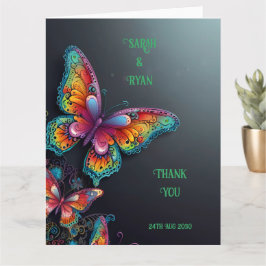 Whimsical Butterfly Romance bruiloft uitnodiging