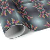 Whimsical Butterfly Romance bruiloft uitnodiging Cadeaupapier (Rol Hoek)