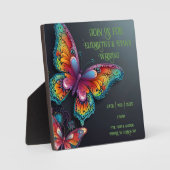 Whimsical Butterfly Romance bruiloft uitnodiging Fotoplaat (Voorkant)