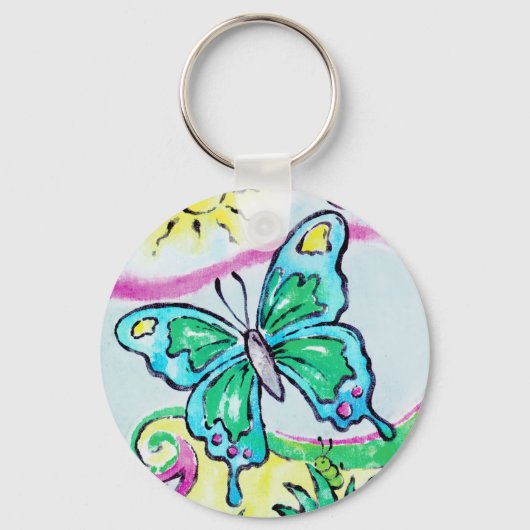 Whimsical Butterfly Sleutelhanger (Voorkant)