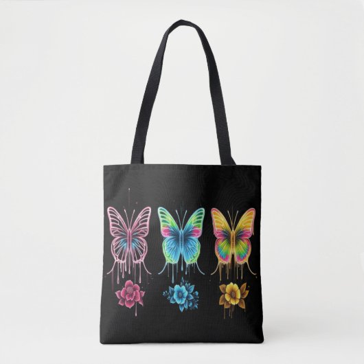 Whimsical Butterfly Symphony: levendige kleuren Tote Bag (Voorkant)