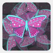 Whimsical Butterfly Vierkante Sticker (Voorkant)