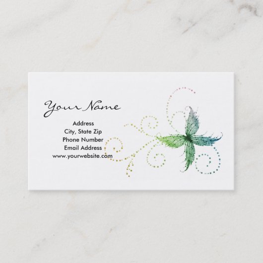 Whimsical Butterfly Visitekaartjes (Voorkant)