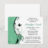 Whimsical Butterfly | Vrijgezellenfeest van groene Kaart (Voorkant / Achterkant)