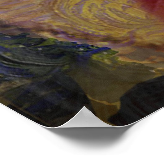 Whimsical Butterfly Women Gemini Blue Collage Poster (Hoek)