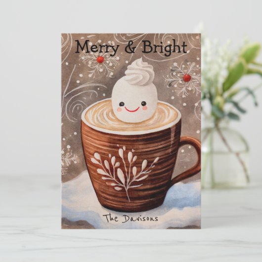 Whimsical Cacao Vakantie Kaart (Staand voorkant)