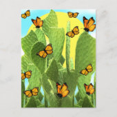 Whimsical Cactus And Butterflies Briefkaart (Voorkant)