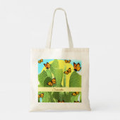 Whimsical Cactus And Butterflies Tote Bag (Achterkant)