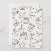 Whimsical Cafe Bebe Brown Baby Shower Kaart (Achterkant)