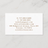 Whimsical Cake Baker Bakery Visitekaartje (Achterkant)