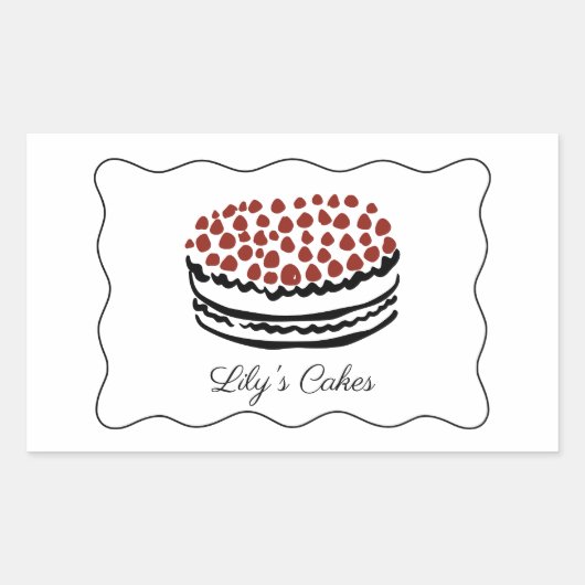 Whimsical Cake Baker Cateraar Product Labels (Voorkant)