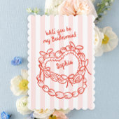 Whimsical Cake Bruidsmeisje Kaart