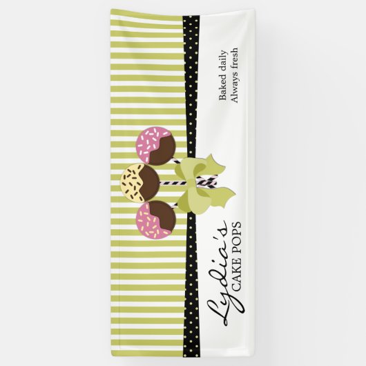 Whimsical Cake Poppen Business Spandoek (Verticaal)