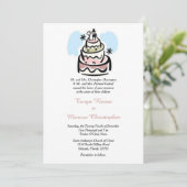 Whimsical Cake Vertical 5x7 Weddenschap Kaart (Staand voorkant)