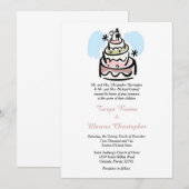 Whimsical Cake Vertical 5x7 Weddenschap Kaart (Voorkant / Achterkant)