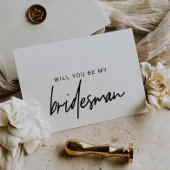 Whimsical Calligrafie wordt mijn Bridesman Kaart