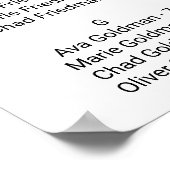 Whimsical Calligraphy Alphabetical Seating Chart Poster (Hoek)