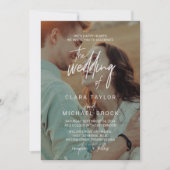 Whimsical Calligraphy Bedekking the Wedding of Kaart (Voorkant)