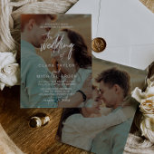 Whimsical Calligraphy Bedekking the Wedding of Kaart