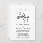 Whimsical Calligraphy | Cocktail Reception Weddens Kaart (Voorkant)