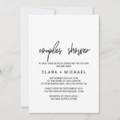 Whimsical Calligraphy Couples Shower Kaart (Voorkant)