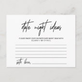 Whimsical Calligraphy Date Night Idea Kaarten (Voorkant)
