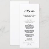 Whimsical Calligraphy Dinner Menu Kaart (Voorkant / Achterkant)