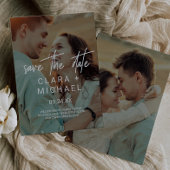 Whimsical Calligraphy | Donkere fotobekleding Save The Date