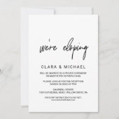 Whimsical Calligraphy Elopement Kaart (Voorkant)