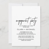 Whimsical Calligraphy Engagement Party Kaart (Voorkant)
