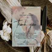 Whimsical Calligraphy | Faded foto bedankt voor je Briefkaart