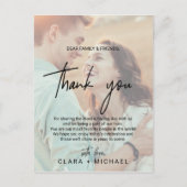 Whimsical Calligraphy | Faded foto bedankt voor je Briefkaart (Voorkant)