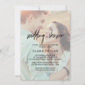 Whimsical Calligraphy | Faded foto-weduwnaar Kaart (Voorkant)