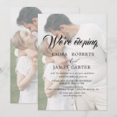 Whimsical Calligraphy | Faded-fotoexplosie Kaart (Voorkant / Achterkant)