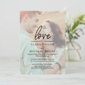 Whimsical Calligraphy | Faded-fotoliefdesweddensch Kaart (Staand voorkant)