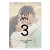 Whimsical Calligraphy | Faded-fototabelnummer Kaart (Achterkant)