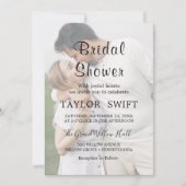 Whimsical Calligraphy | Faded-fotoVrijgezellenfees Kaart (Voorkant)