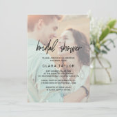 Whimsical Calligraphy | Faded-fotoVrijgezellenfees Kaart (Staand voorkant)