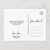 Whimsical Calligraphy | Faded kerstfoto Feestdagenkaart (Achterkant)