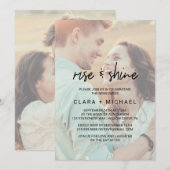 Whimsical Calligraphy | Faded Photo Wedding Brunch Kaart (Voorkant / Achterkant)